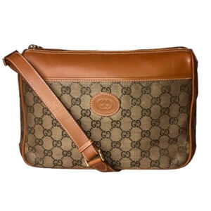 GUCCI GG Supreme Adjustable Crossbody Bag 1980’s Authentic